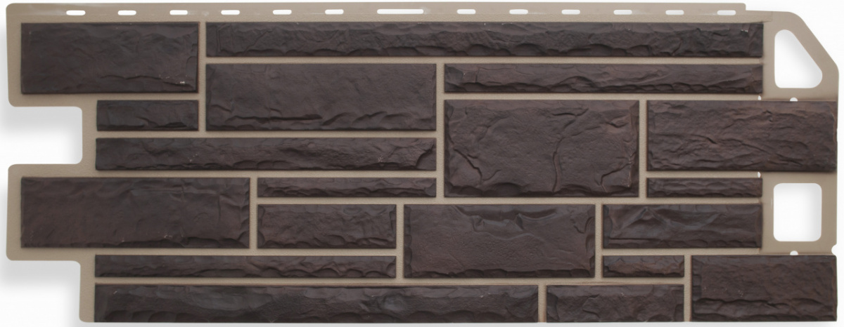 Фасадные панели Панель камень (жжёный), 1,14 х 0,48м